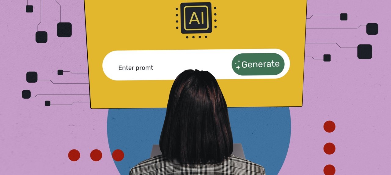 Composite trend artwork sketch image collage of businesswoman young lady work internet webpage ai bot generate data simulation technology